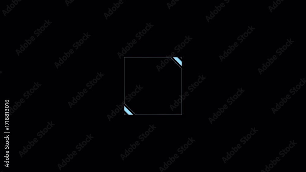Poster empty black screen with glowing lines.
