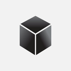 3d cube icon vector