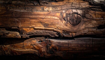 Weathered Wood Texture with Knot and Deep Shadows.