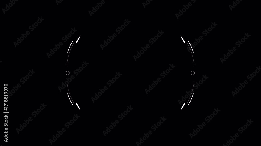 Poster futuristic hud elements animation for technology backgrounds and visual effects.