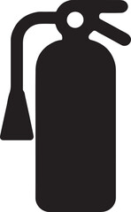 Fire extinguisher silhouette icon for safety, emergency, firefighting, and hazard prevention use.