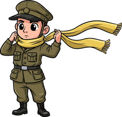 brave little soldiers windy day a cartoon winters tale, isolated on transparent background