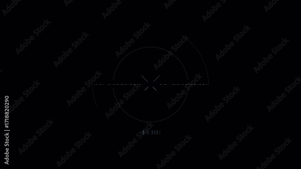Aufkleber futuristic hud interface element for advanced technology applications.