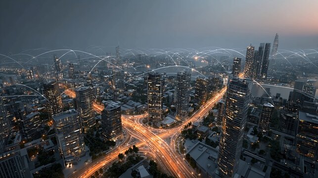 Hyper-connected smart cities utilize resilient network frameworks and dynamic frequency management to enable autonomous transportation, energy grids, and digital public services.
