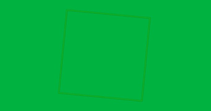 Designers creating tech mockup on transparent background, featuring rotating green square outlines