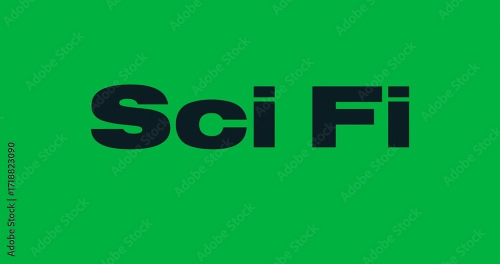 Poster sci fi letters floating centered on transparent background, glowing subtly for technology branding