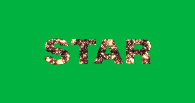 Designer crafting STAR typography for design on transparent background with glowing star effect