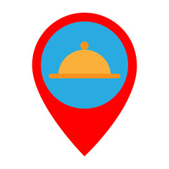 Fototapeta premium Pin Location Vector Flat Icon Design