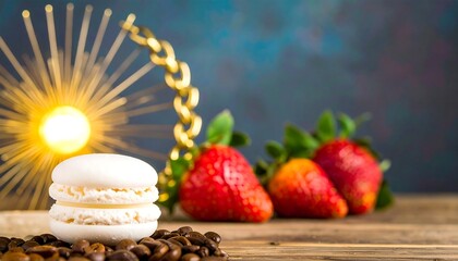 Macarons with Strawberries