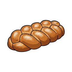 bread on a white background