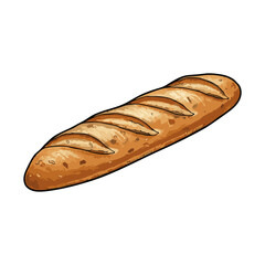 bread isolated on white background