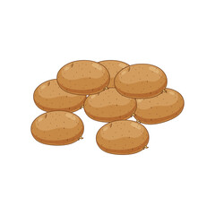 Potatoes isolated on white background