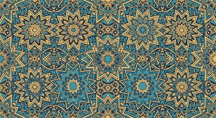 Intricate Mandala Design Seamless Pattern.