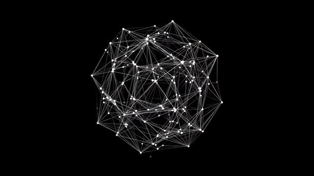 Abstract geometric sphere for digital network and global technology innovation