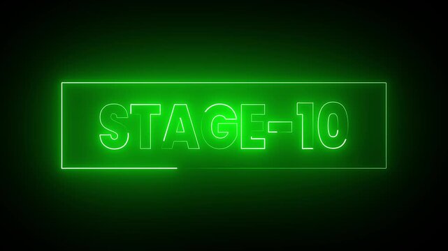 Stage 10 Neon Apex Complete Scale Up to Maximum Text Animation.