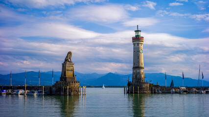 Fototapeta premium Hafen Lindau am Bodensee