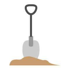 Shovel Vector Flat Icon Design