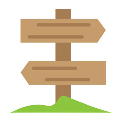 Signage Vector Flat Icon Design