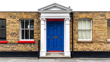 Classic English townhouse entrance