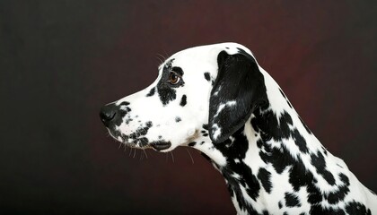 Elegant canine profile, dark backdrop