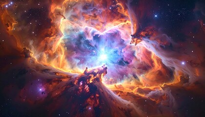 Colorful nebula in deep space (4)