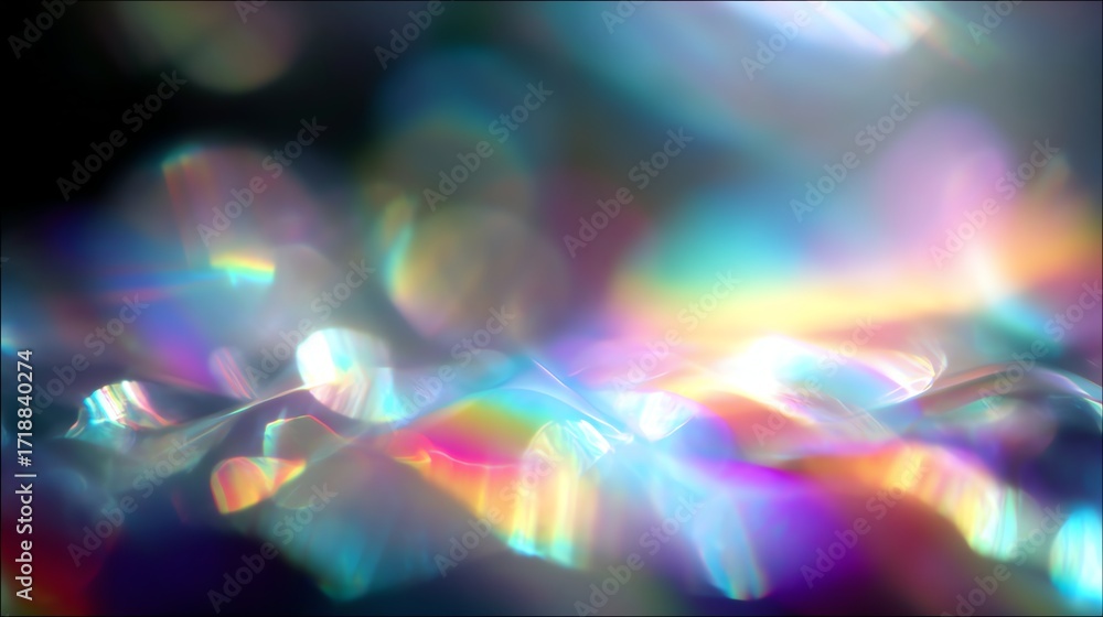 Poster a mesmerizing blend of colors and light creates an abstract display of shimmering patterns
