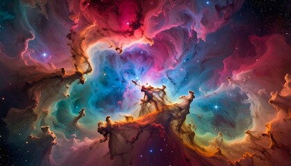 Colorful nebula in deep space (5)