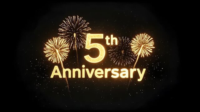 5th Anniversary Fireworks for Celebration and Event Promotion