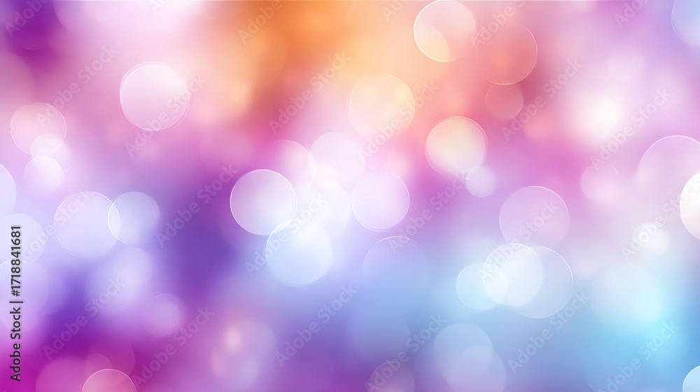 Poster a vibrant and colorful abstract background filled with soft bokeh effects that create a dreamy atmos