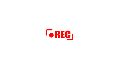 Recording button on white background illustration