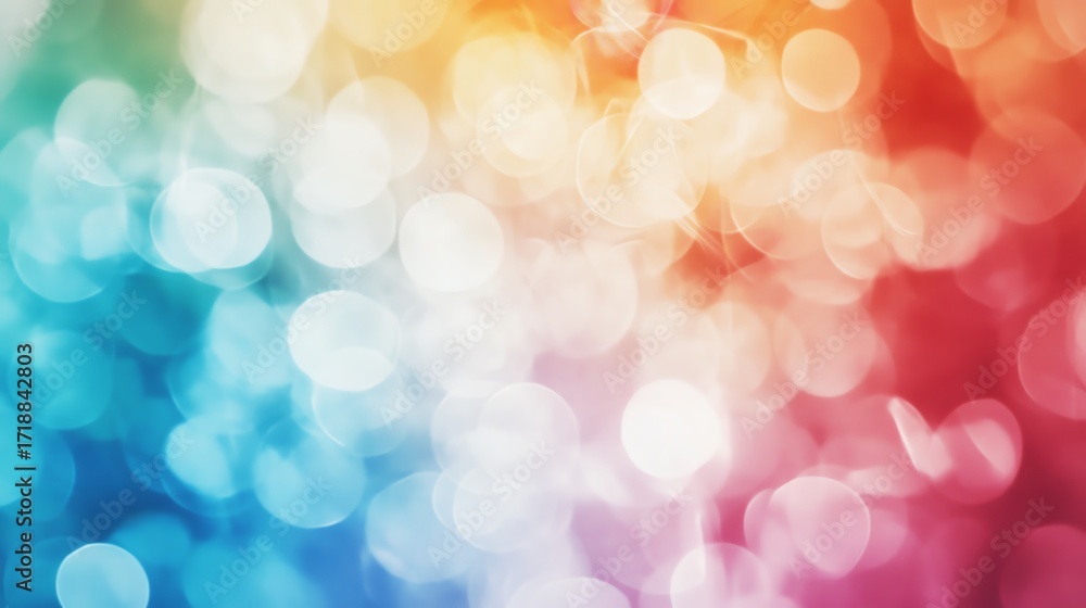 Poster a vibrant and colorful abstract background featuring a blend of soft bokeh lights. ideal for backgro