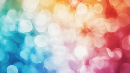 Fototapeta premium A vibrant and colorful abstract background featuring a blend of soft bokeh lights. Ideal for backgrounds, wallpapers, or design elements that need a touch of color and elegance.