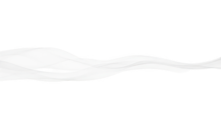 Abstract white wavy line isolated on transparent background