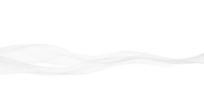 Abstract white wavy line isolated on transparent background