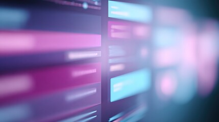 Fototapeta premium Abstract Digital Interface with Soft Color Gradients and Shapes