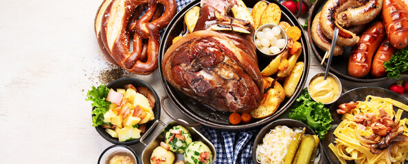 German cuisine. Traditional food concept.