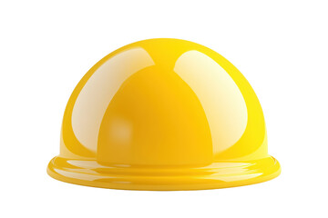 Fototapeta premium Bright yellow hard hat safety headwear isolated on transparent background.