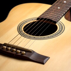 Close-up acoustic guitar