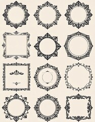 Elegant decorative frames