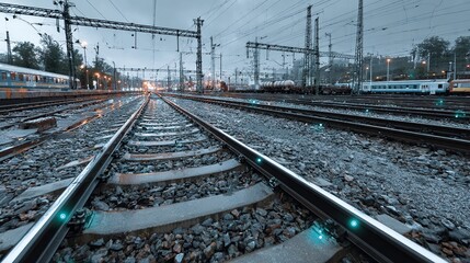 IoT-embedded railway tracks transmit data on vibration, pressure, and weather to central systems, allowing predictive maintenance and real-time safety checks across the network.