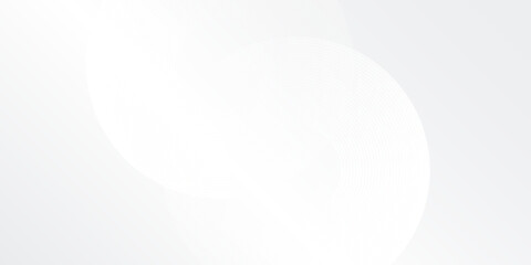 Abstract white glowing geometric lines on gray background. Modern shiny blue circle abstract