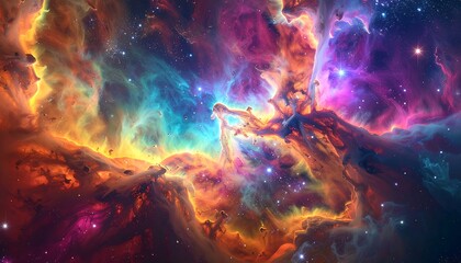 Colorful nebulae in deep space (1)