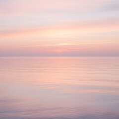 Fototapeta premium Peaceful Sea at Dawn with Pink Reflections