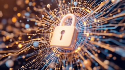 Creative abstract concepts about big data or cybersecurity technologies and their connections. 4k video - Powered by Adobe