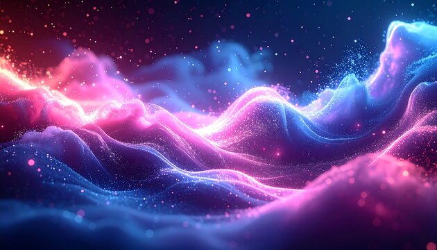 Abstract glowing swirling shapes