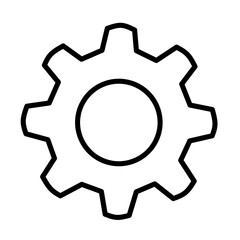 Settings Gear Icon Flat Design
