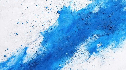 Obraz premium Abstract Blue Paint Splatter on White Background