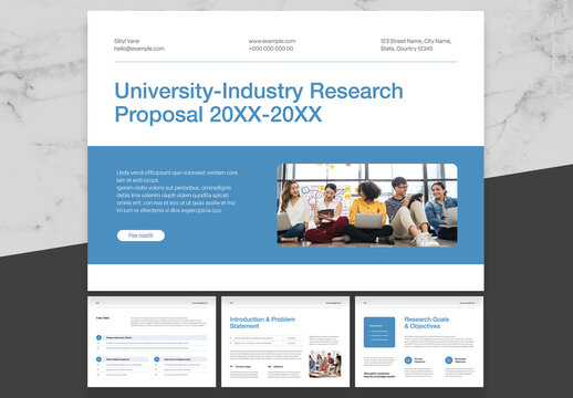 Blue And Black University Industry Research Proposal