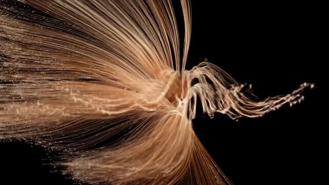 Abstract brown threads