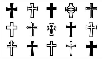 Cross Vector, Christian Symbol Illustration, Religious Icon Graphic